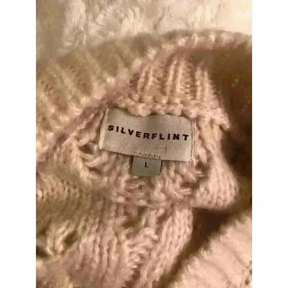 Silverflint Large Ivory Open Knit Sweater Alpaca Wool Blend L/S - Picture 5 of 6